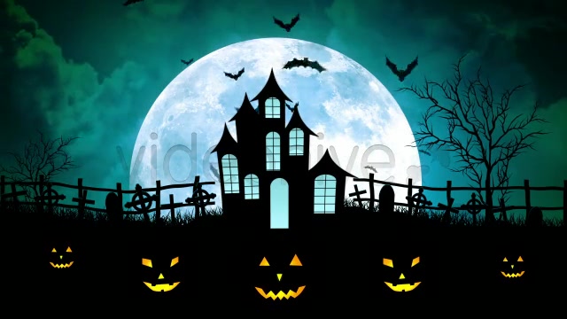 Halloween Castle Cemetery Videohive 5794686 Motion Graphics Image 4