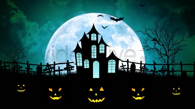 Halloween Castle Cemetery Videohive 5794686 Motion Graphics Image 5