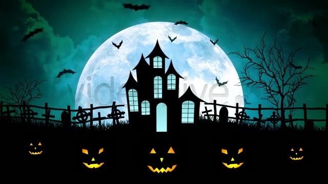 Halloween Castle Cemetery Videohive 5794686 Motion Graphics Image 6