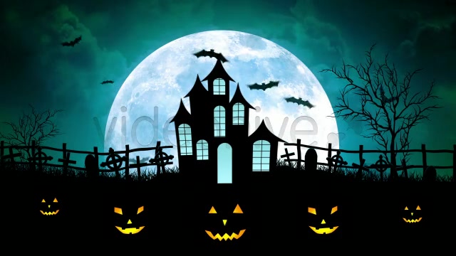 Halloween Castle Cemetery Videohive 5794686 Motion Graphics Image 8