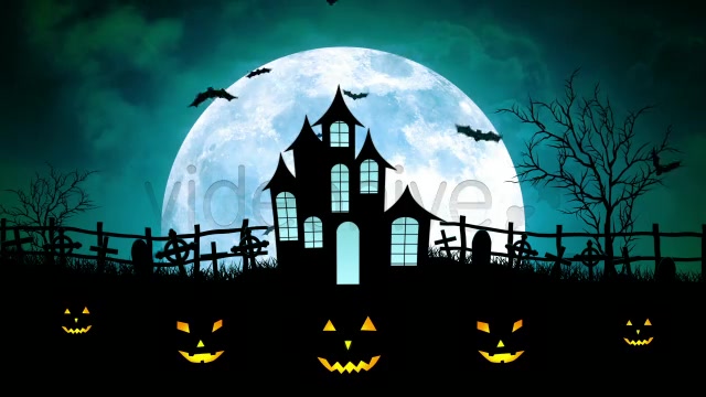 Halloween Castle Cemetery Videohive 5794686 Motion Graphics Image 9