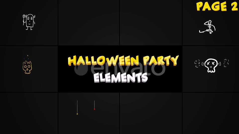 Halloween Party Elements | Motion Graphics Pack Videohive 24930149 Motion Graphics Image 2