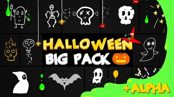Halloween Party Elements | Motion Graphics Pack - Download 24930149 Videohive