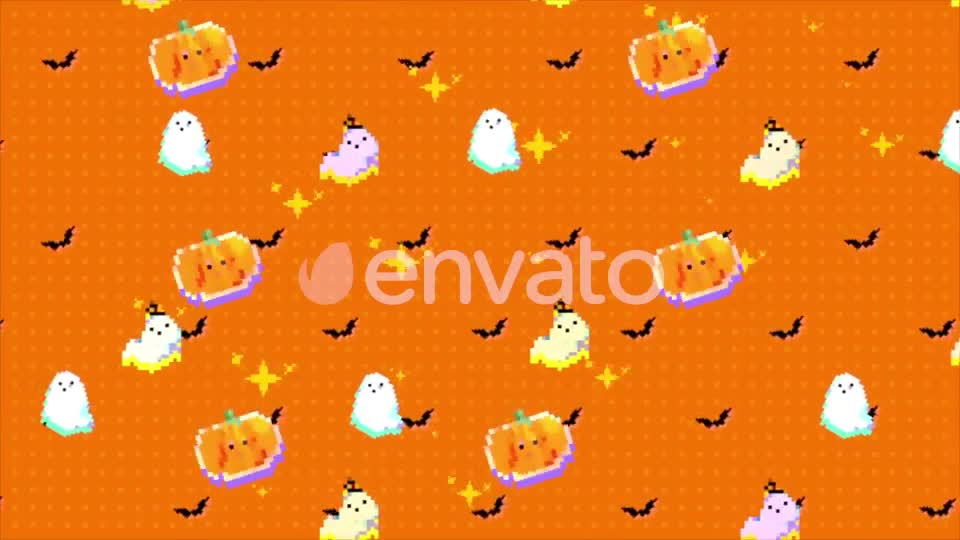 Halloween Pixel Art Background Videohive 22590813 Motion Graphics Image 1