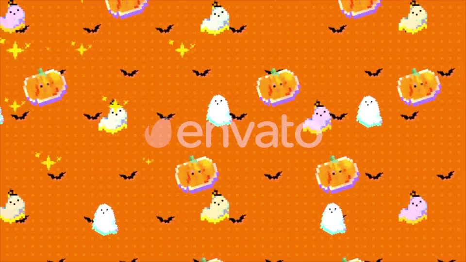 Halloween Pixel Art Background Videohive 22590813 Motion Graphics Image 2