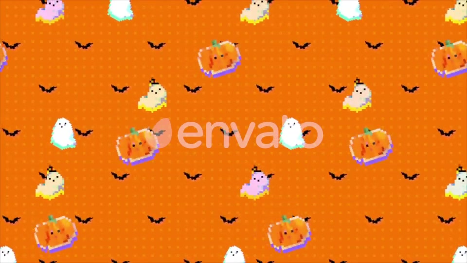 Halloween Pixel Art Background Videohive 22590813 Motion Graphics Image 3