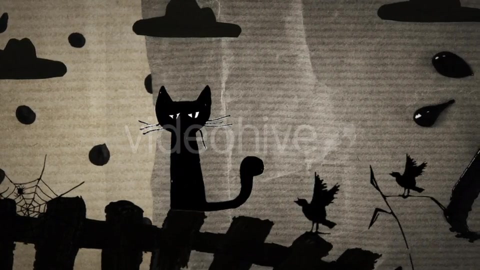 Haloween at the Yard Black Cats Rain of Cats Videohive 19591617 Motion Graphics Image 2