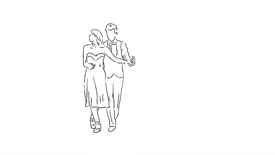 Hand Drawn Dancing Couple on Transparent Background Videohive 24578141 Motion Graphics Image 2