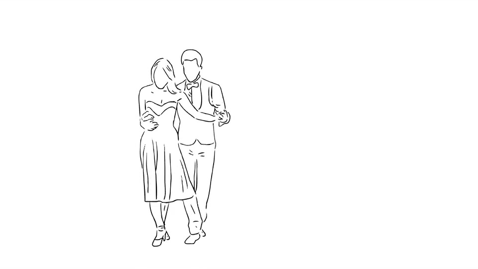 Hand Drawn Dancing Couple on Transparent Background Videohive 24578141 Motion Graphics Image 3