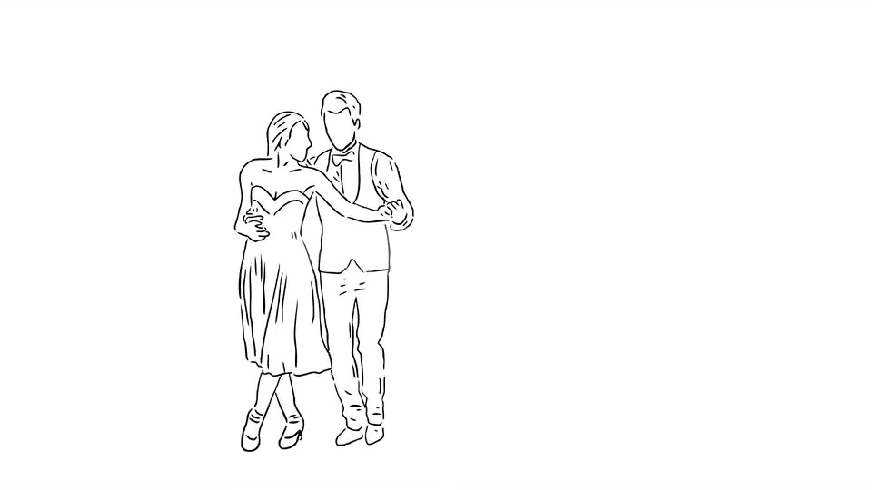 Hand Drawn Dancing Couple on Transparent Background Videohive 24578141 Motion Graphics Image 4