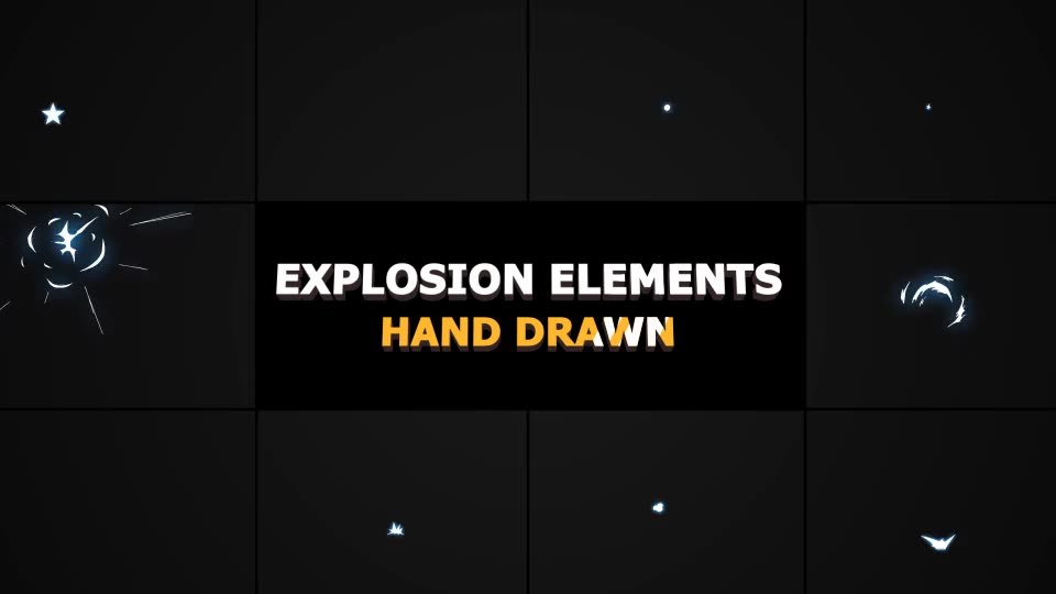 Hand Drawn Explosion Elements And Transitions | Motion Graphics Pack Videohive 21136462 Motion Graphics Image 2