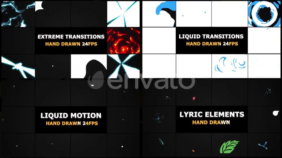 Hand Drawn Liquid Splash | Motion Graphics Pack Videohive 23920433 Motion Graphics Image 11