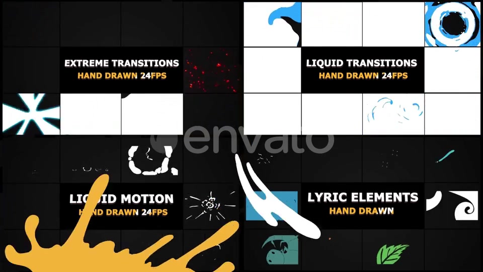 Hand Drawn Liquid Splash | Motion Graphics Pack Videohive 23920433 Motion Graphics Image 12