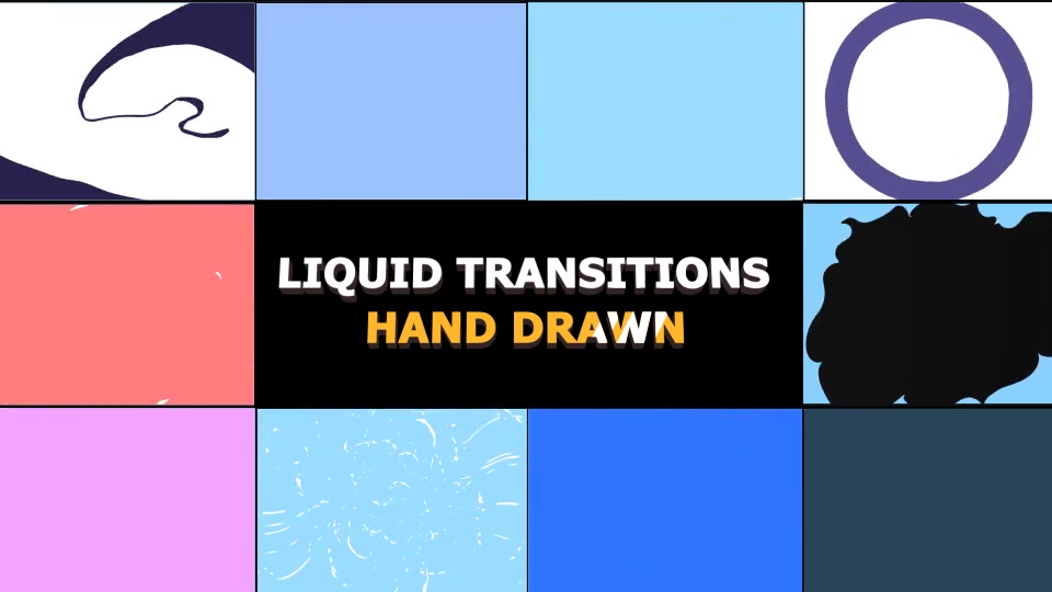 Hand Drawn Liquid Transitions | Motion Graphics Pack Videohive 21136850 Motion Graphics Image 3