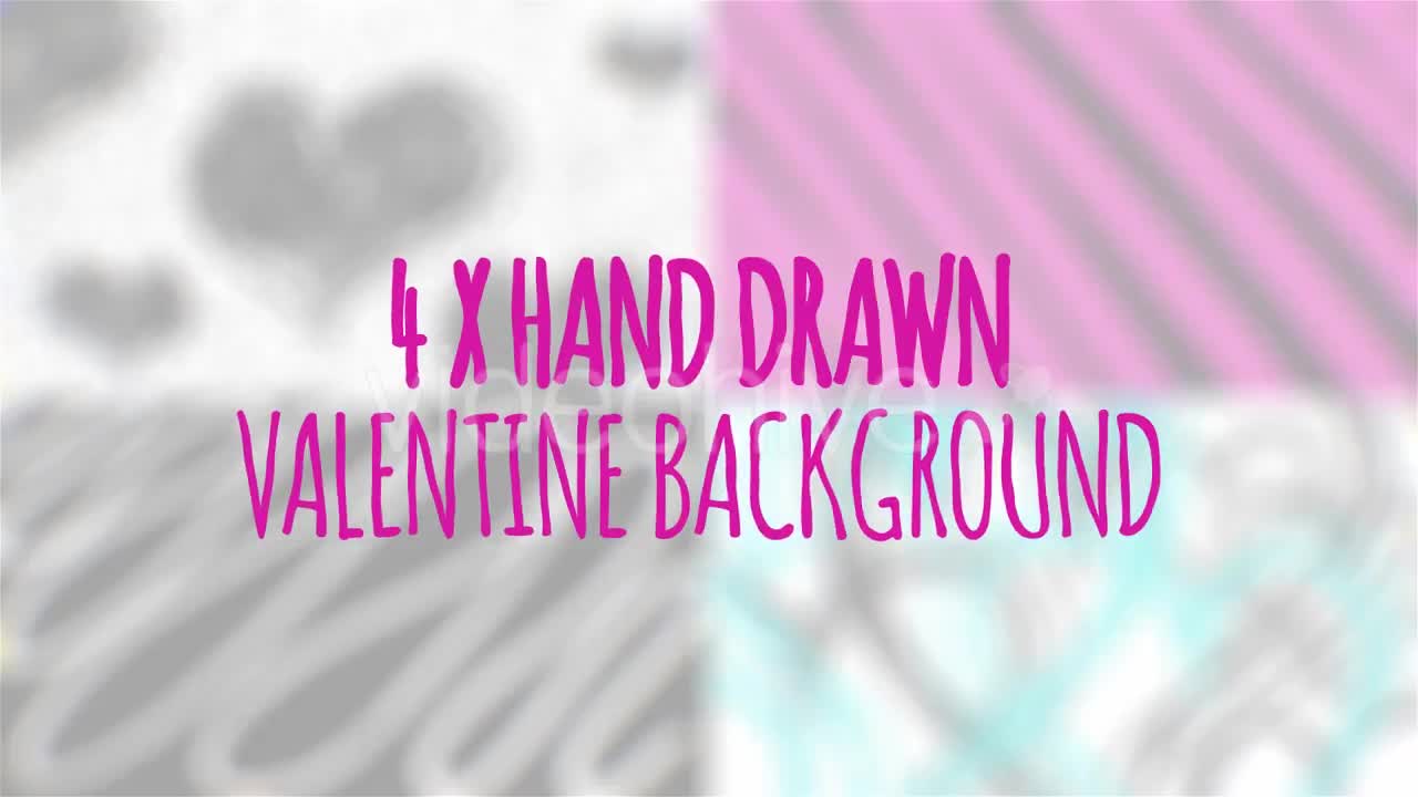 Hand Drawn Valentine Hearts Love Backgrounds Videohive 21309759 Motion Graphics Image 1