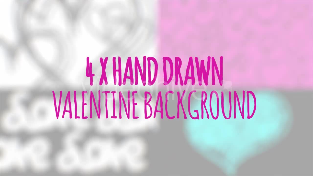 Hand Drawn Valentine Hearts Love Backgrounds Videohive 21309759 Motion Graphics Image 2