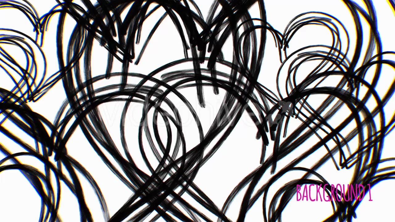 Hand Drawn Valentine Hearts Love Backgrounds Videohive 21309759 Motion Graphics Image 5
