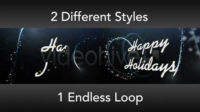 Happy Holidays Greeting Under Snowy Night 2 Styles Videohive 3238663 Motion Graphics Image 1