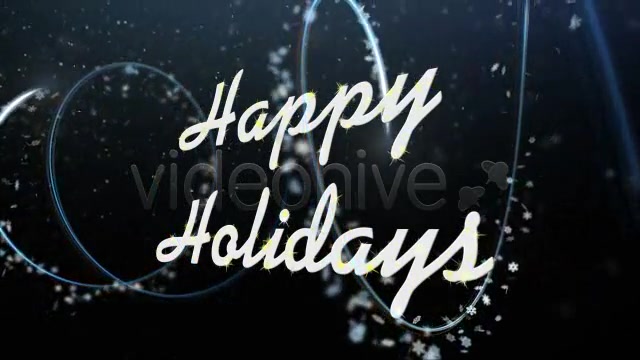 Happy Holidays Greeting Under Snowy Night 2 Styles Videohive 3238663 Motion Graphics Image 10