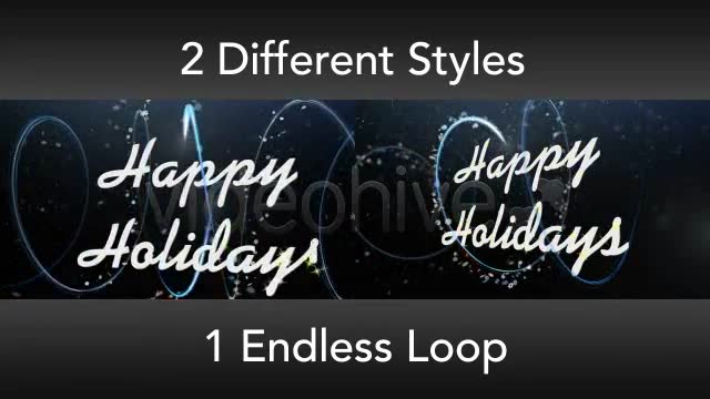 Happy Holidays Greeting Under Snowy Night 2 Styles Videohive 3238663 Motion Graphics Image 2