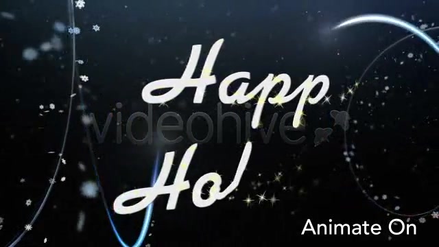 Happy Holidays Greeting Under Snowy Night 2 Styles Videohive 3238663 Motion Graphics Image 3