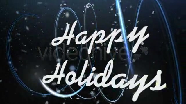 Happy Holidays Greeting Under Snowy Night 2 Styles Videohive 3238663 Motion Graphics Image 4