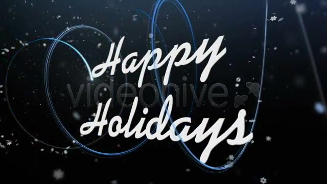 Happy Holidays Greeting Under Snowy Night 2 Styles Videohive 3238663 Motion Graphics Image 5