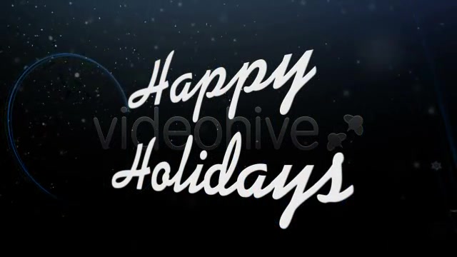 Happy Holidays Greeting Under Snowy Night 2 Styles Videohive 3238663 Motion Graphics Image 6