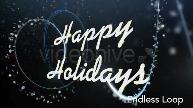 Happy Holidays Greeting Under Snowy Night 2 Styles Videohive 3238663 Motion Graphics Image 8