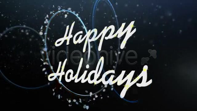 Happy Holidays Greeting Under Snowy Night 2 Styles Videohive 3238663 Motion Graphics Image 9
