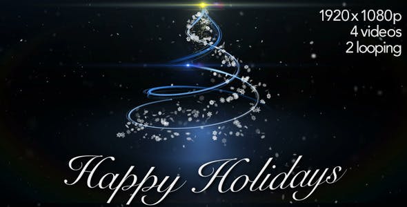 Happy Holidays Greetings by Tree 4 Video Styles - Download 3291479 Videohive