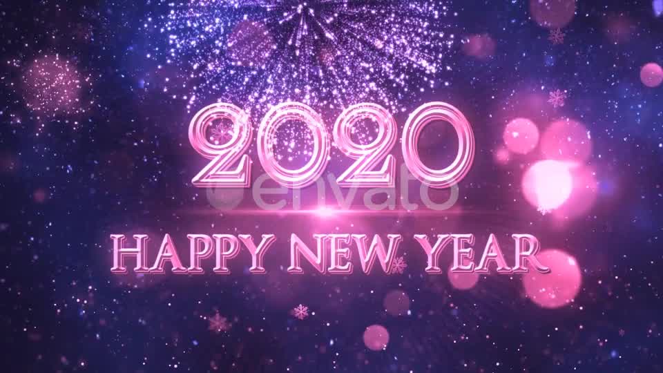 Happy New Year 2020 Blue Videohive 22948947 Motion Graphics Image 12
