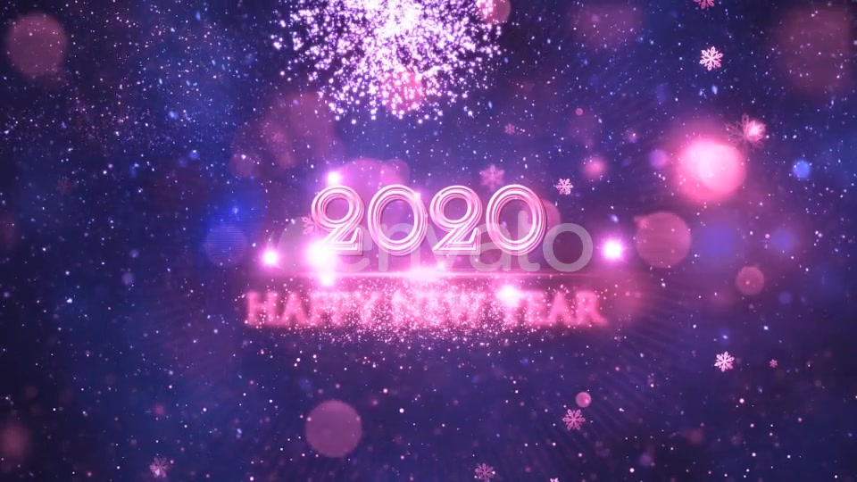 Happy New Year 2020 Blue Videohive 22948947 Motion Graphics Image 4