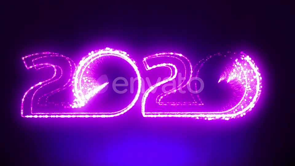 Happy New Year 2020 Retro Sign Videohive 24468565 Motion Graphics Image 2