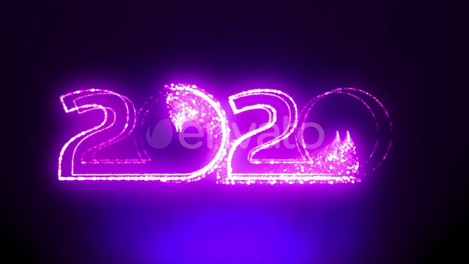 Happy New Year 2020 Retro Sign Videohive 24468565 Motion Graphics Image 3