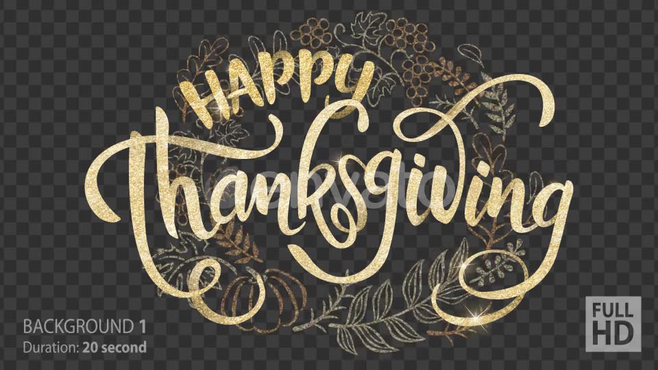 Happy Thanksgiving Text Animation Videohive 22883893 Motion Graphics Image 2
