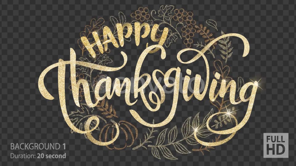 Happy Thanksgiving Text Animation Videohive 22883893 Motion Graphics Image 3