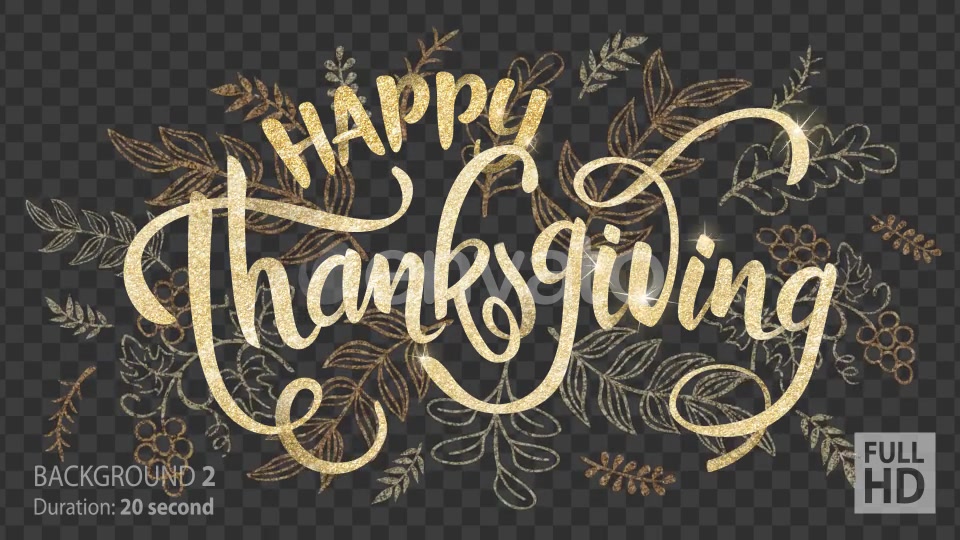 Happy Thanksgiving Text Animation Videohive 22883893 Motion Graphics Image 5