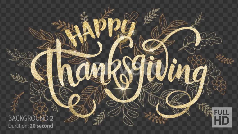 Happy Thanksgiving Text Animation Videohive 22883893 Motion Graphics Image 6
