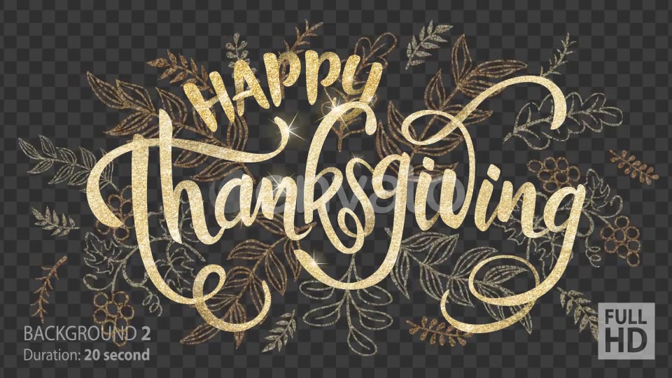Happy Thanksgiving Text Animation Videohive 22883893 Motion Graphics Image 7