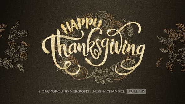 Happy Thanksgiving Text Animation - Download Videohive 22883893
