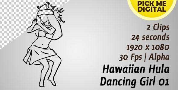 Hawaiian Hula Dancing Girl 01 - Videohive 20739076 Download