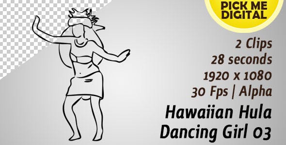 Hawaiian Hula Dancing Girl 03 - Download 20739674 Videohive
