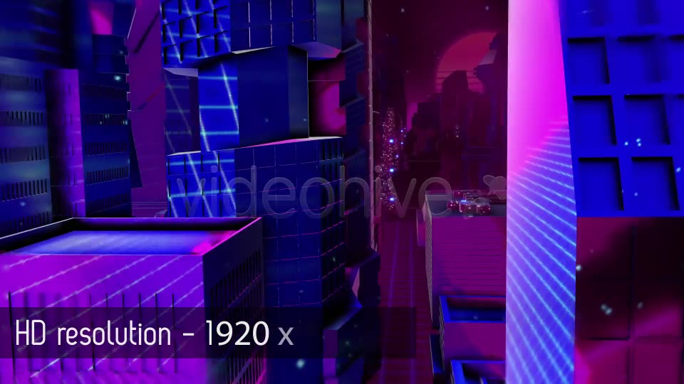 HD Retro Futuristic City Landscape Videohive 20696516 Motion Graphics Image 2