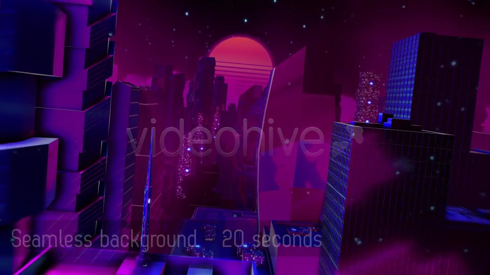HD Retro Futuristic City Landscape Videohive 20696516 Motion Graphics Image 7
