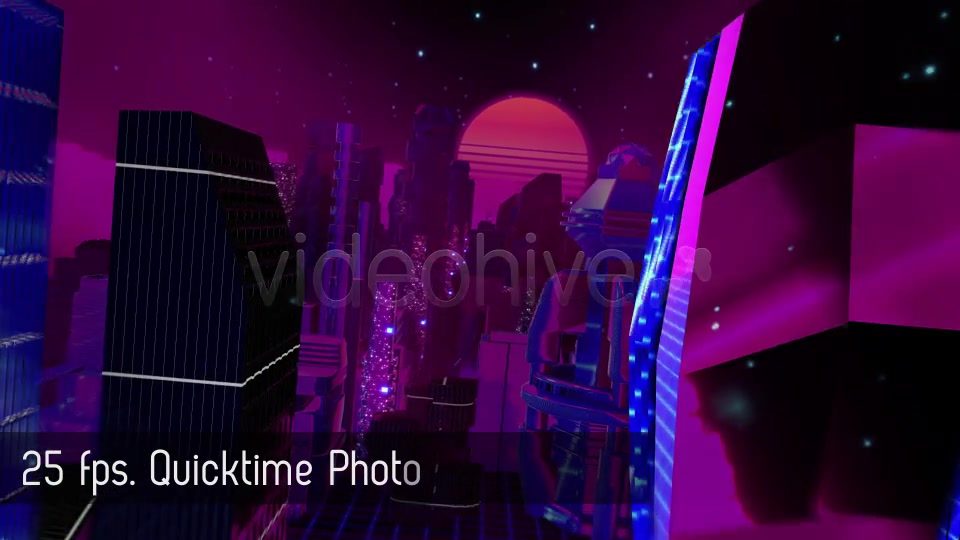 HD Retro Futuristic City Landscape Videohive 20696516 Motion Graphics Image 8