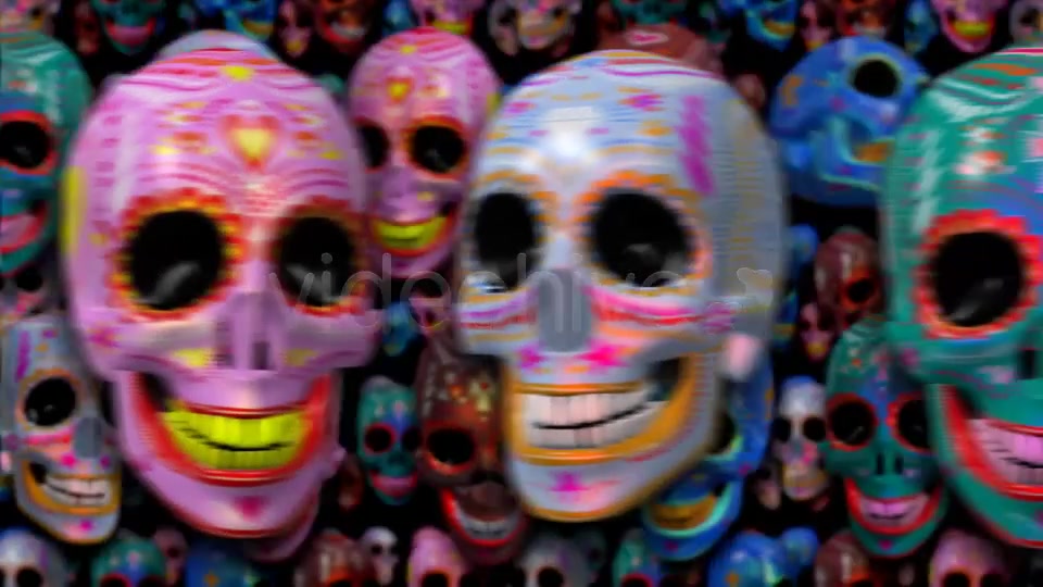 HD Sugar Candy Skulls 12 Clips + 6 Transitions Videohive 18157595 Motion Graphics Image 4