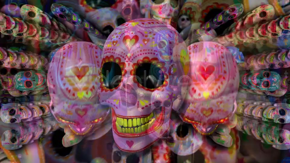 HD Sugar Candy Skulls 12 Clips + 6 Transitions Videohive 18157595 Motion Graphics Image 5