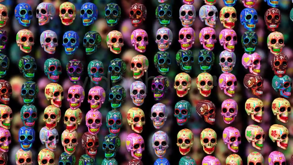 HD Sugar Candy Skulls 12 Clips + 6 Transitions Videohive 18157595 Motion Graphics Image 8