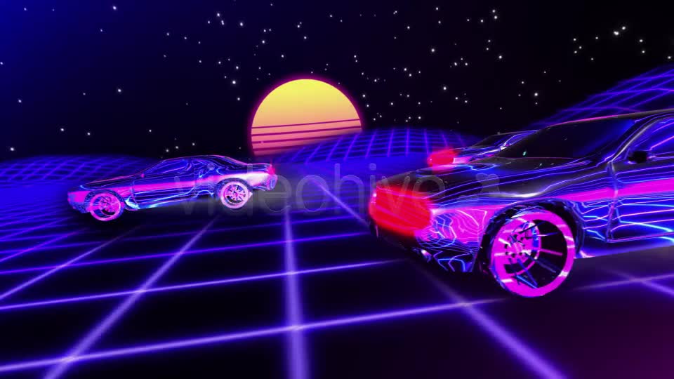 HD Synthwave Race Retrofuturistic Background Videohive 20719575 Motion Graphics Image 1